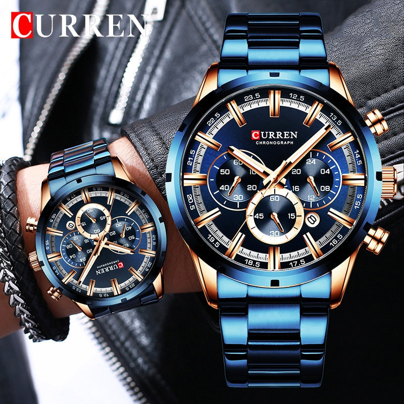 New Original Trendy Stylish Stainless Steel CURREN Watch for Men | Curren 23