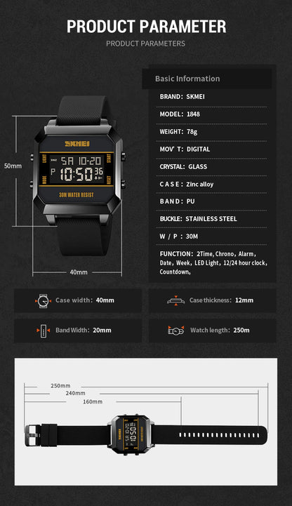 Original SKMEI Stylish Waterproof Watch - SKMEI 67