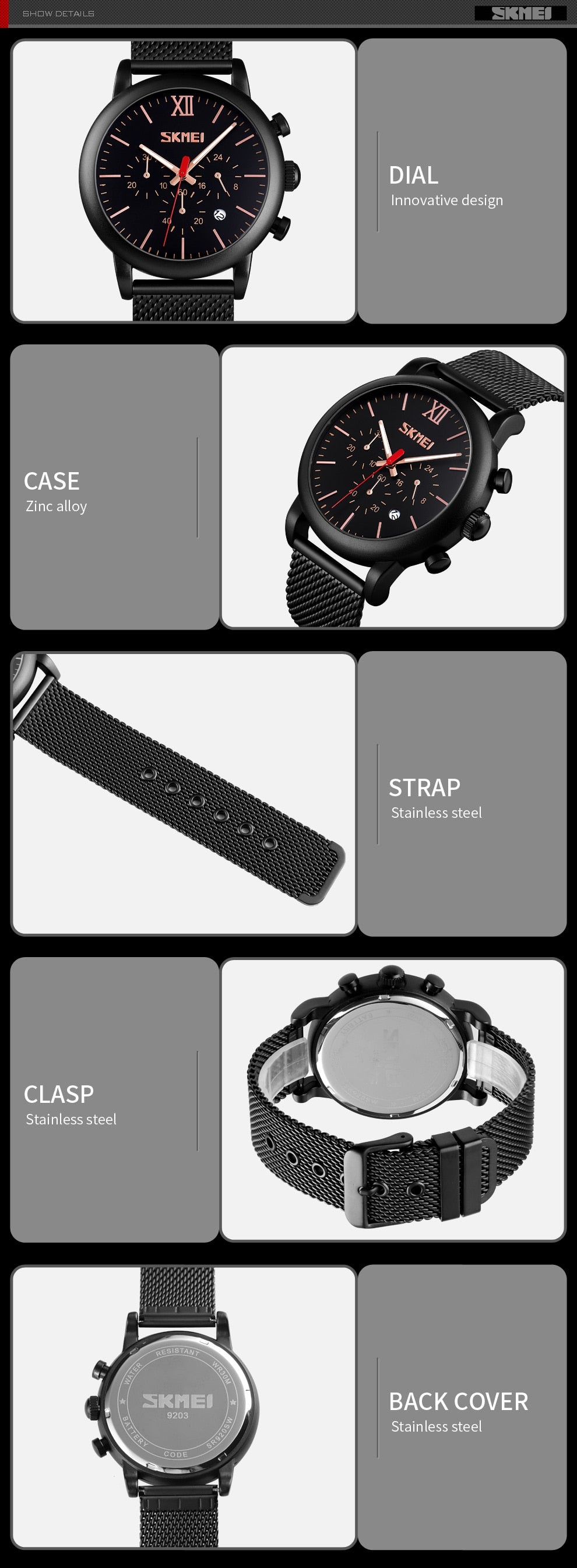 Original Trendy Stylish SKMEI Wristwatch Watch for Men - SKMEI 17