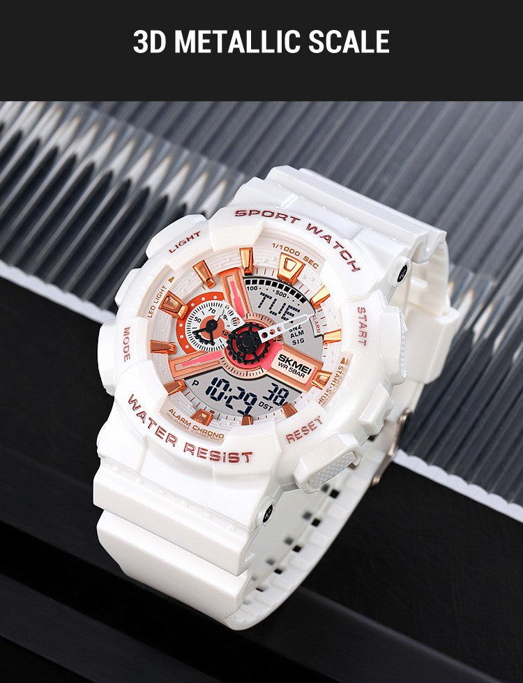 SKMEI Dual Time Digital LED Stylish Watch - SKMEI 66