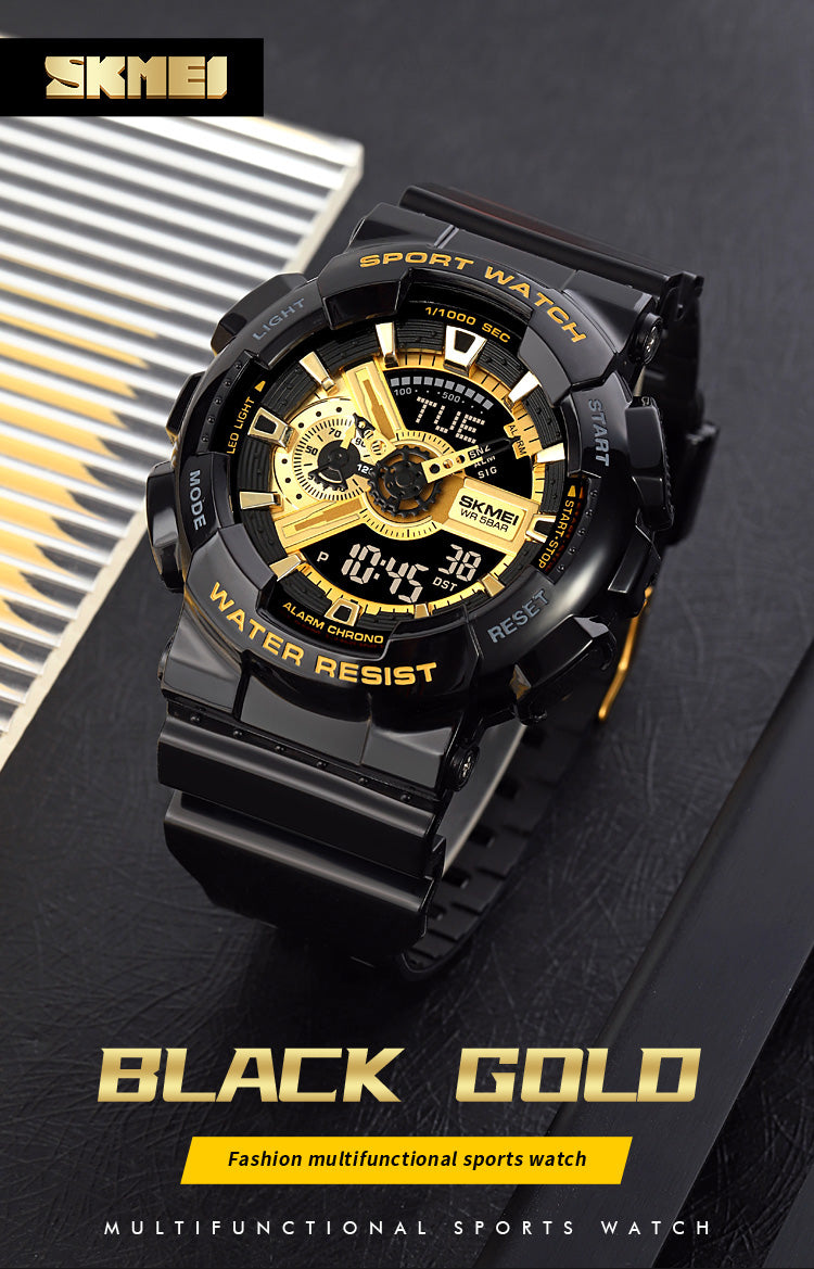 SKMEI Dual Time Digital LED Stylish Watch - SKMEI 66