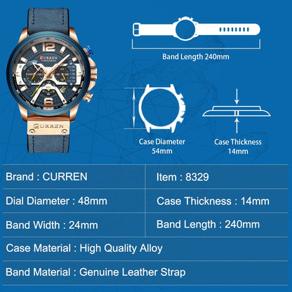 Original CURREN Chronograph Quartz Watch | Curren 8329