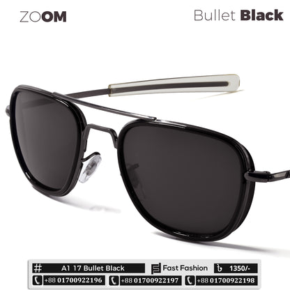 New Pilot Shape AO Design Sunglass for Men | A1 17 Bullet Black | New Arrival