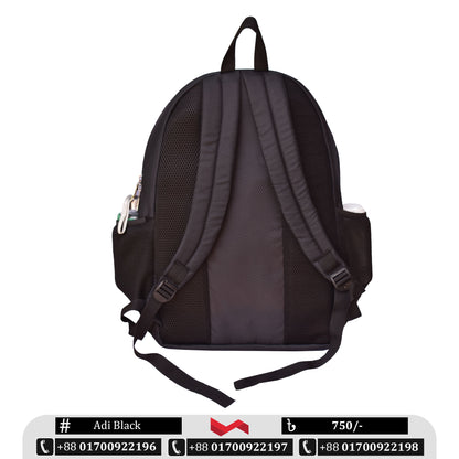 Stylish Radium Bag with Rain Cover - Adi Black Bag