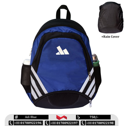 Stylish Radium Bag with Rain Cover - Adi Blue Bag