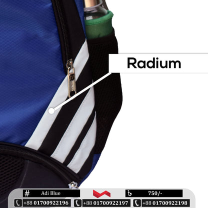 Stylish Radium Bag with Rain Cover - Adi Blue Bag