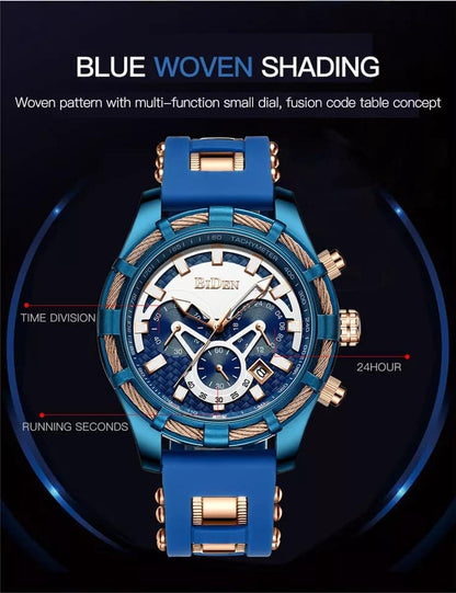 Sports Chronograph Quartz Multifunction Luxury Watch For Men - Biden 07