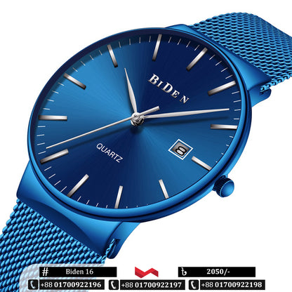 Brand New Luxury Quartz Slim Premium Quality Watch For Men - Biden 16