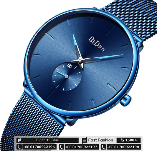 Quartz Business Unique Stylish Independent Watch For Men - Biden 19 Blue