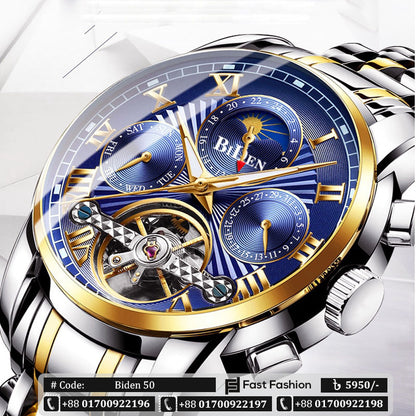 Original BIDEN Tourbillon Automatic Mechanical Watch - Biden 50