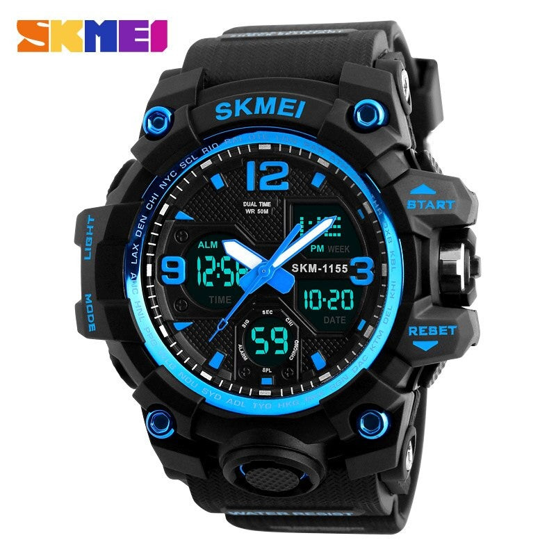 SKMEI Military Sport Digital 5Bar Waterproof Dual Display Watch - SKMEI 45