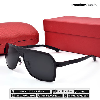 Ultra Premium Quality Polarized Sunglass | CRTR 45 Black