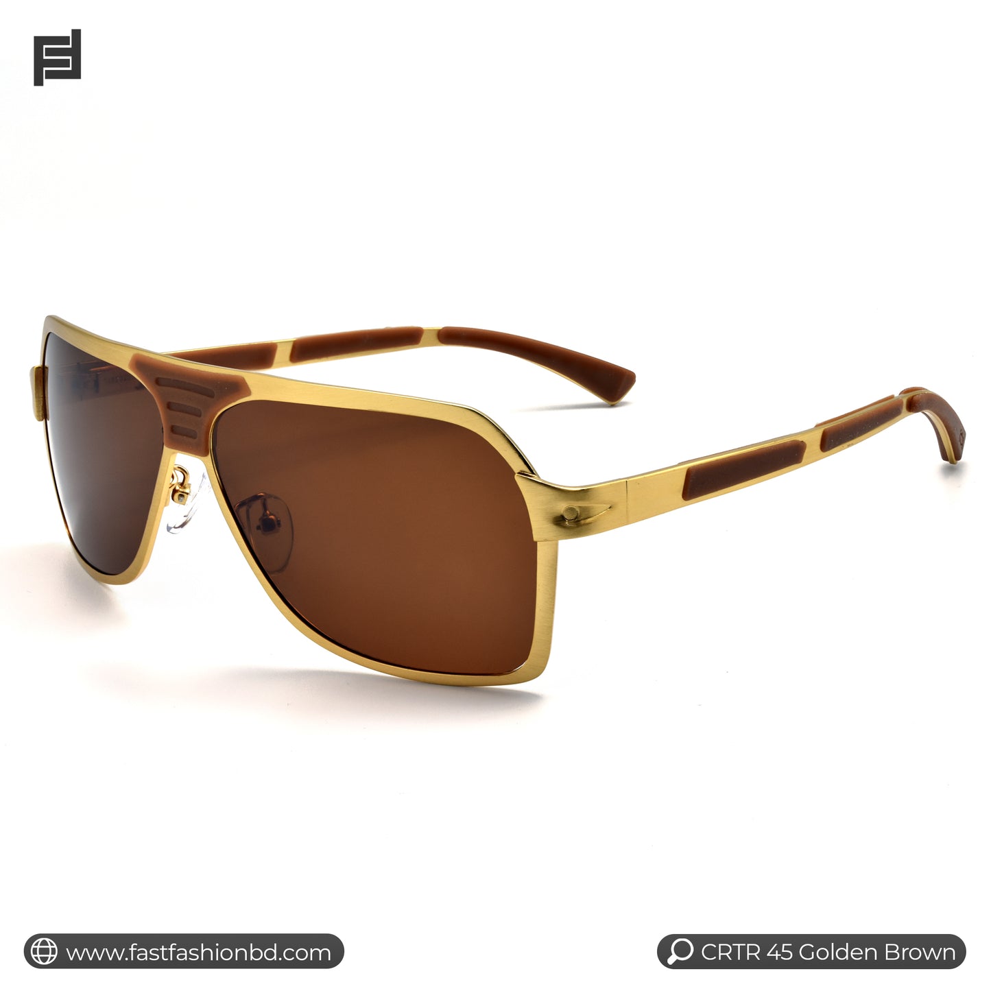 Ultra Premium Quality Polarized Sunglass | CRTR 45 Golden Brown