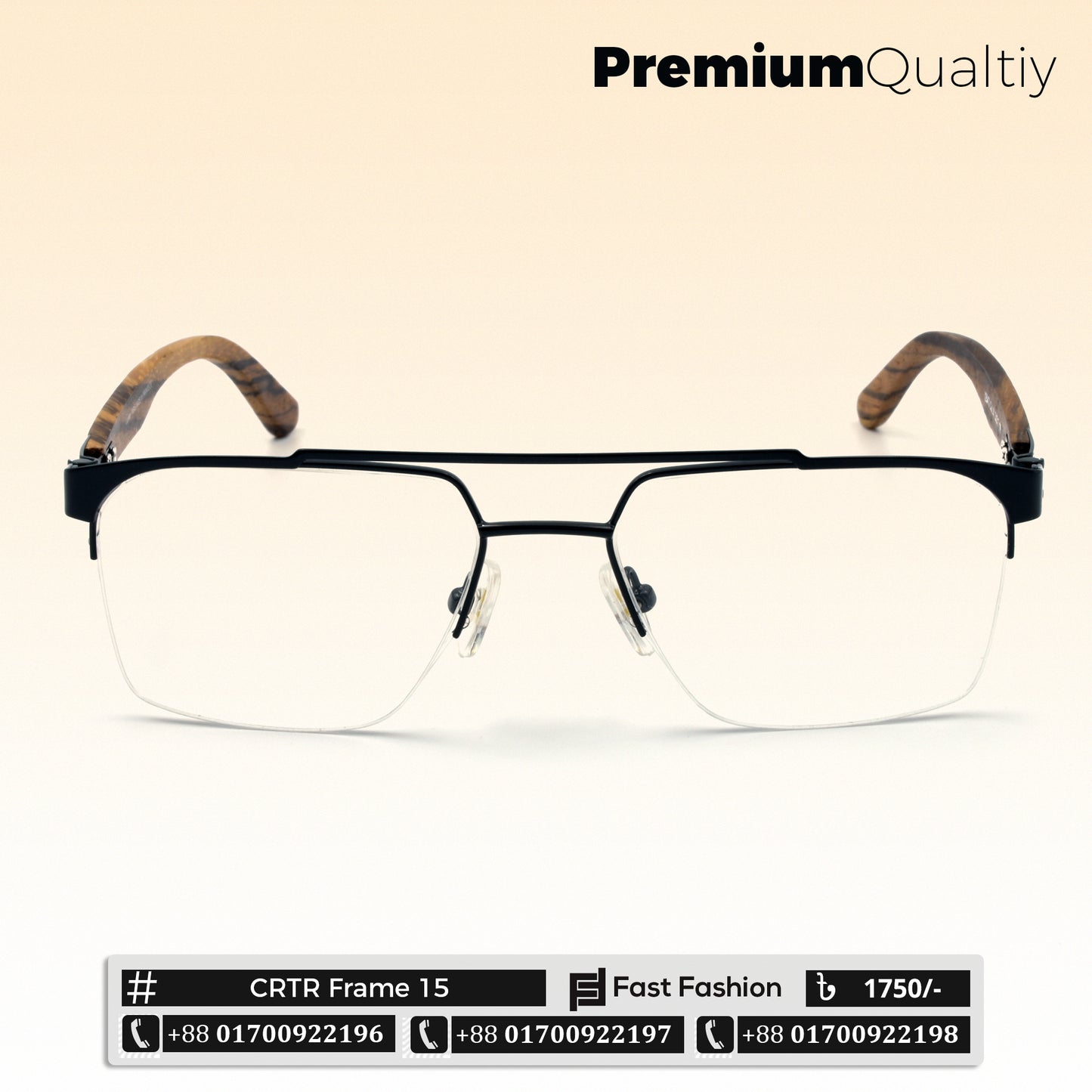 Modern Looking Trendy Stylish Optic Frame | CRTR Frame 15 | Premium Quality