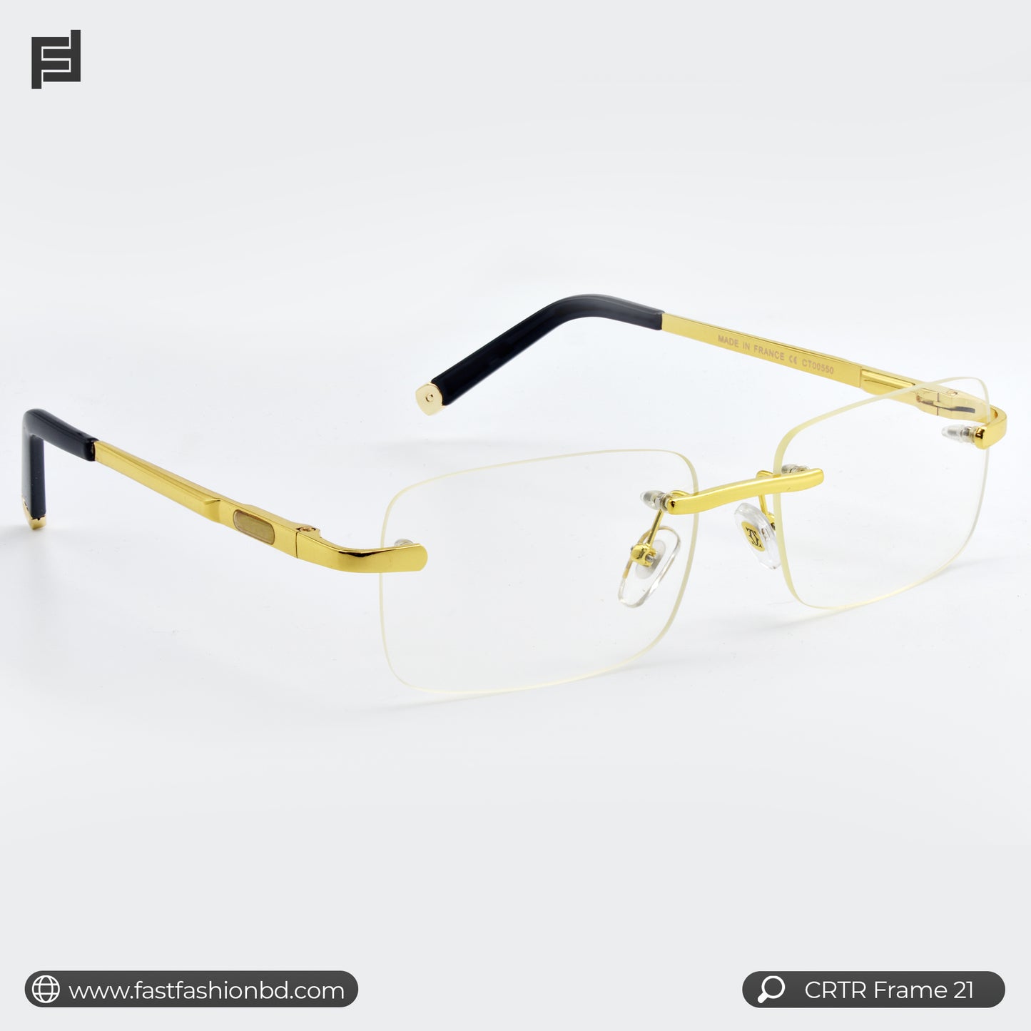 Modern Looking Trendy Stylish Rimless Optic Frame | CRTR Frame 21