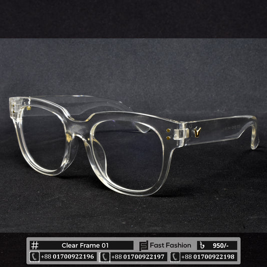 Modern Looking Trendy Stylish Transparent Glass | Clear Frame 01