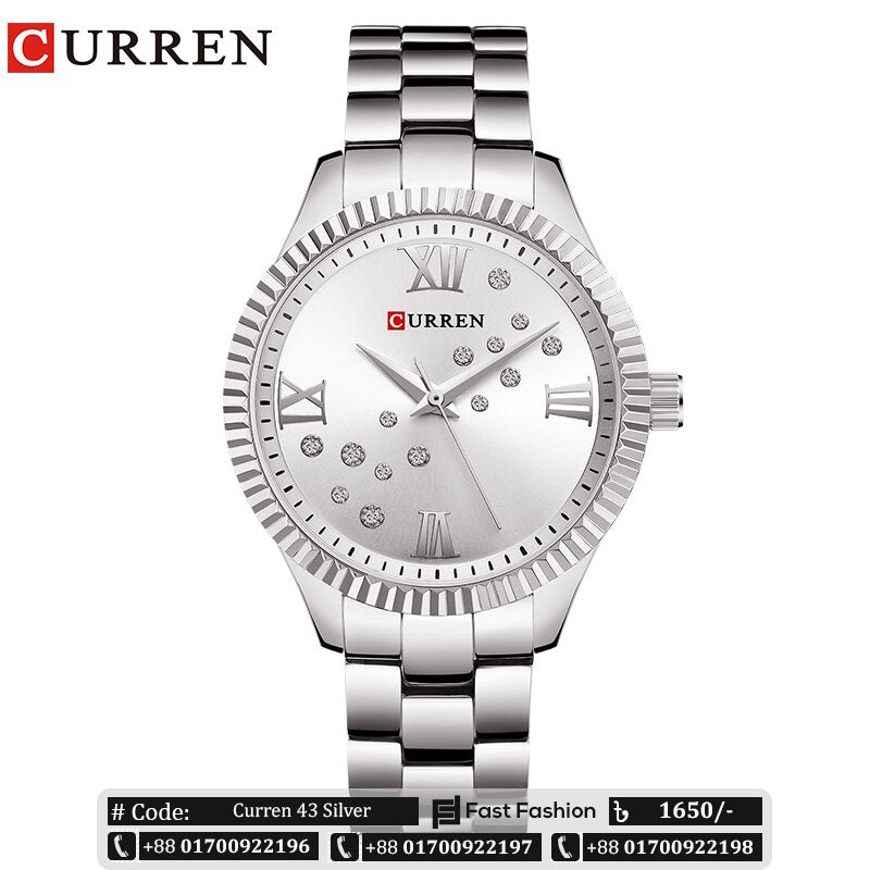 Original Trendy Stylish Stainless Steel CURREN Watch for Women | Curren 43