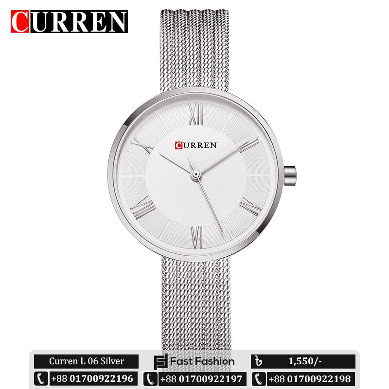 Original Trendy Stylish Stainless Steel CURREN Watch for Women | Curren L 06