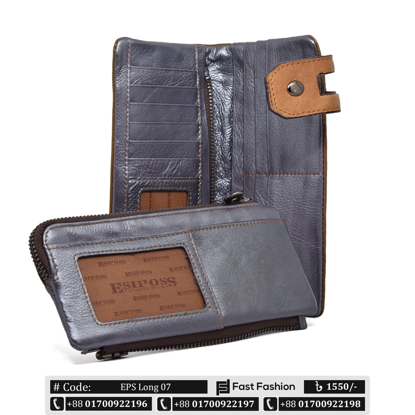 Original Esiposs Leather Long Wallet | Mobile Size Wallet | EPS Long 07