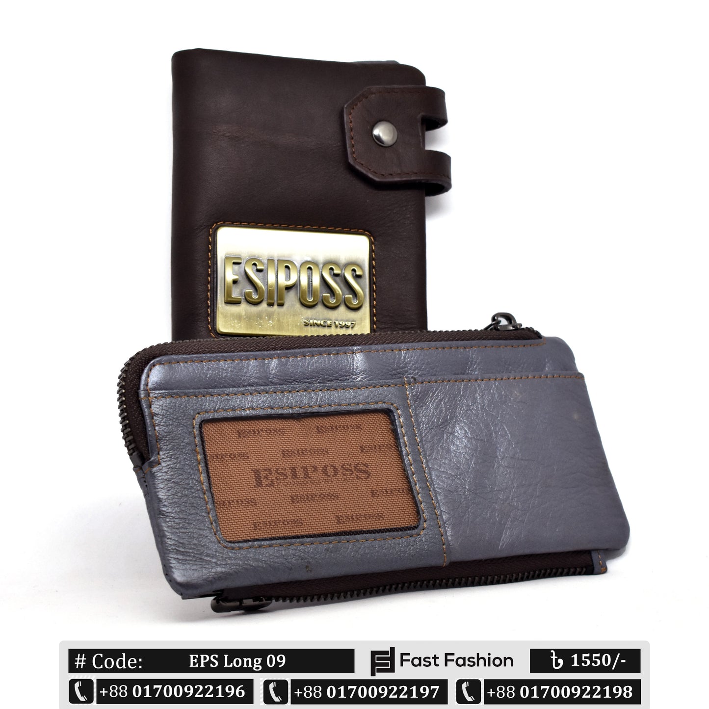 Original Esiposs Leather Long Wallet | Mobile Size Wallet | EPS Long 09