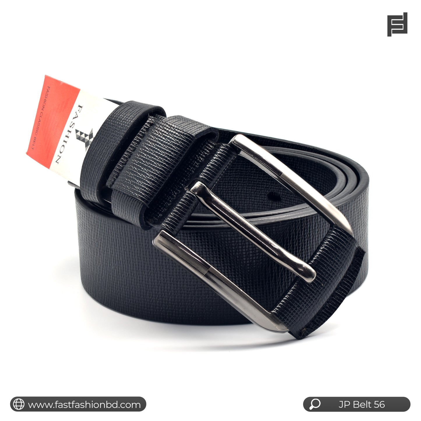 Premium Quality Black Color Leather Belt | JP Belt 56