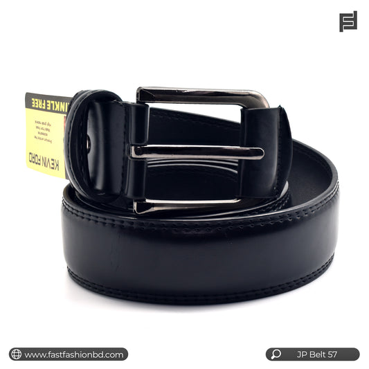 Premium Quality Black Color Leather Belt | JP Belt 57