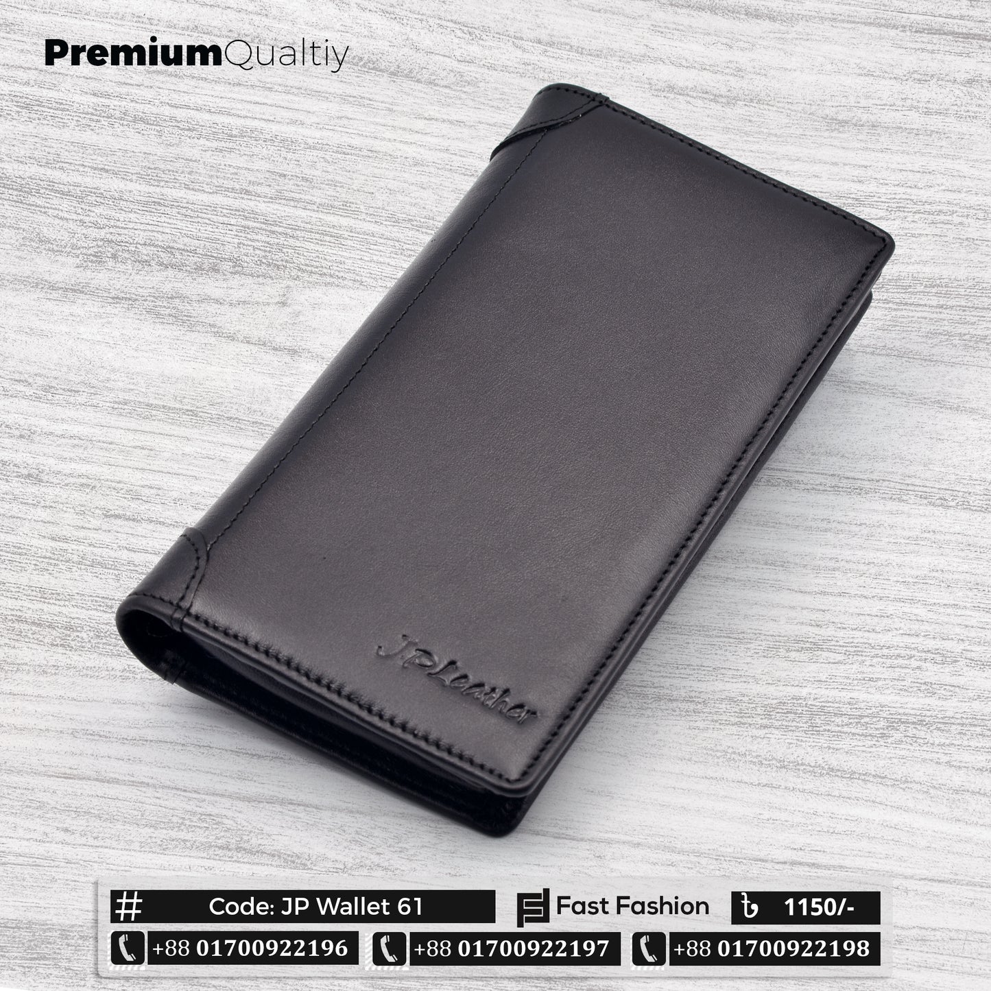 Premium Quality Original Leather Long Wallet | JP Long Wallet 61