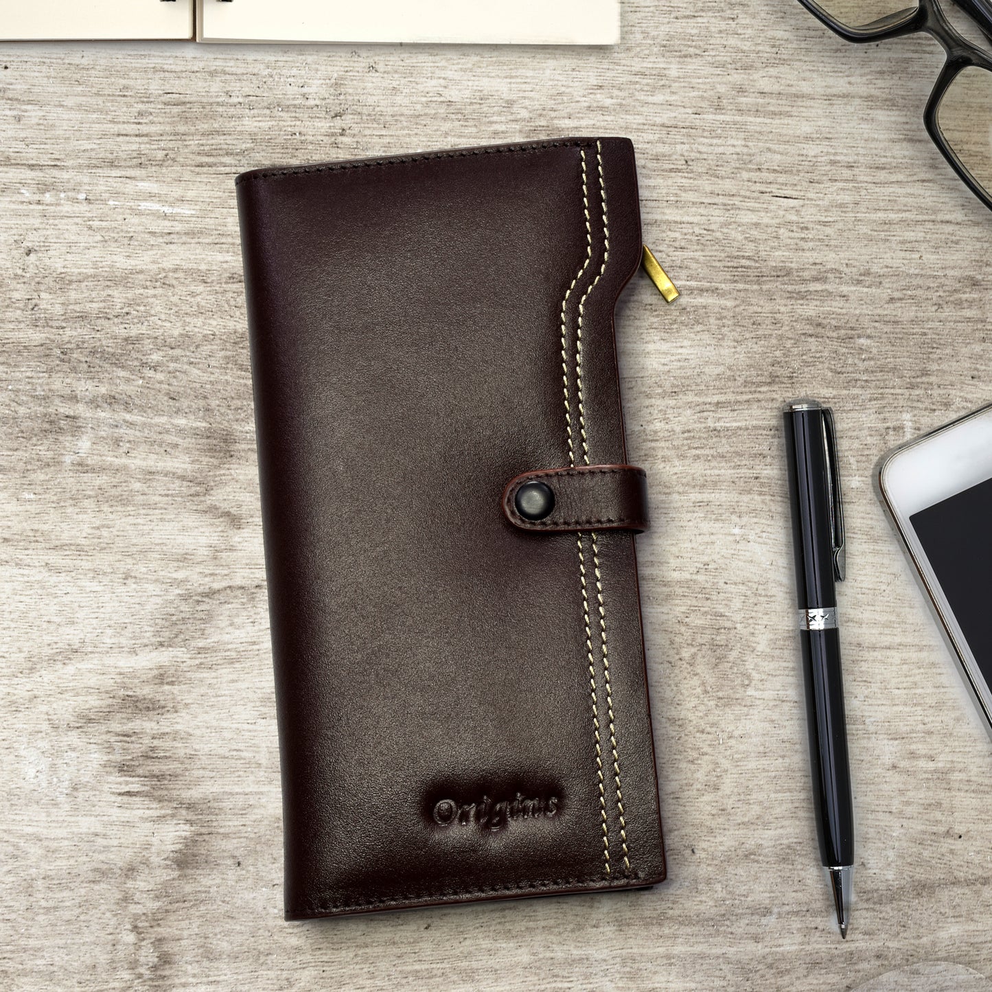 Premium Quality Original Leather Long Wallet | ORGN Wallet 22