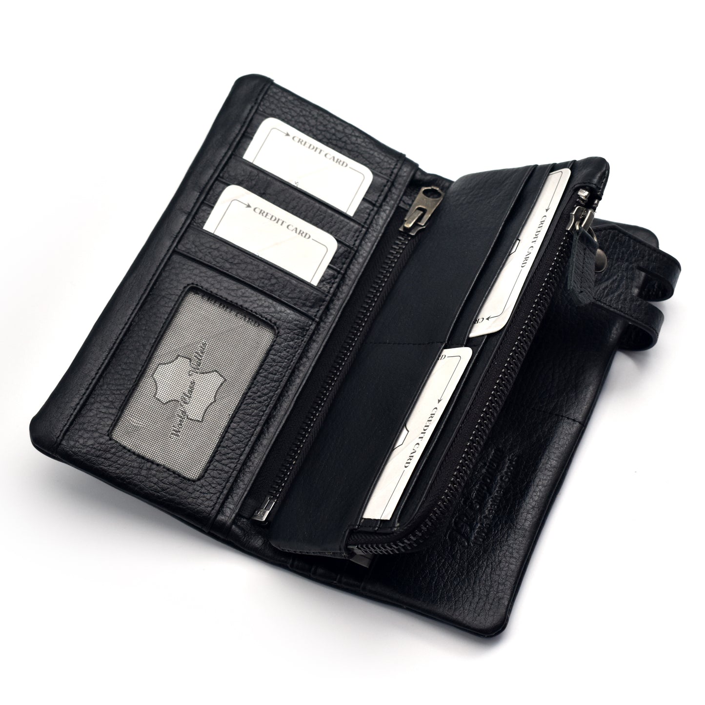 New Premium Quality Original Leather Long Wallet | JP Wallet 72 Black