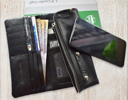 Genuine Leather Long Wallet | JP Wallet 15 (Chocolate)