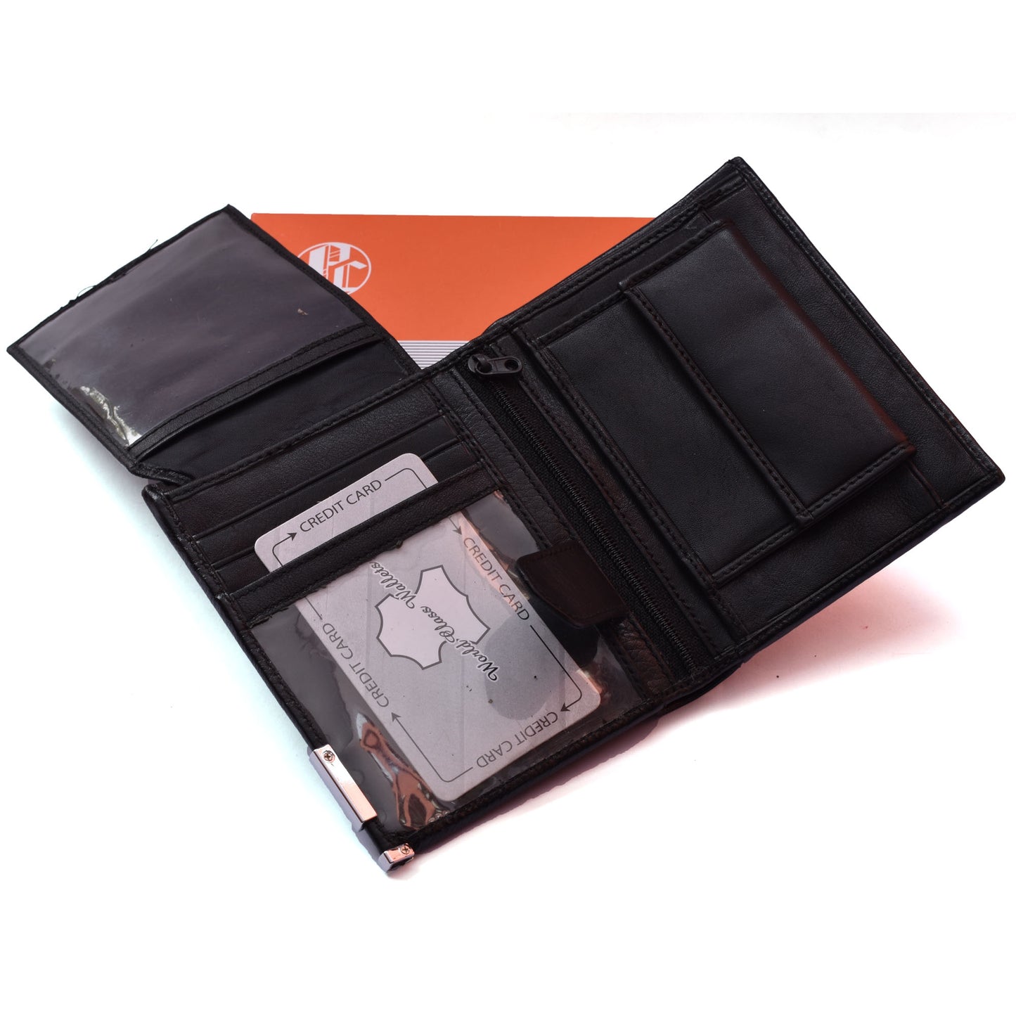 Black Color Pocket Size Premium Leather Wallet | JP Wallet 36