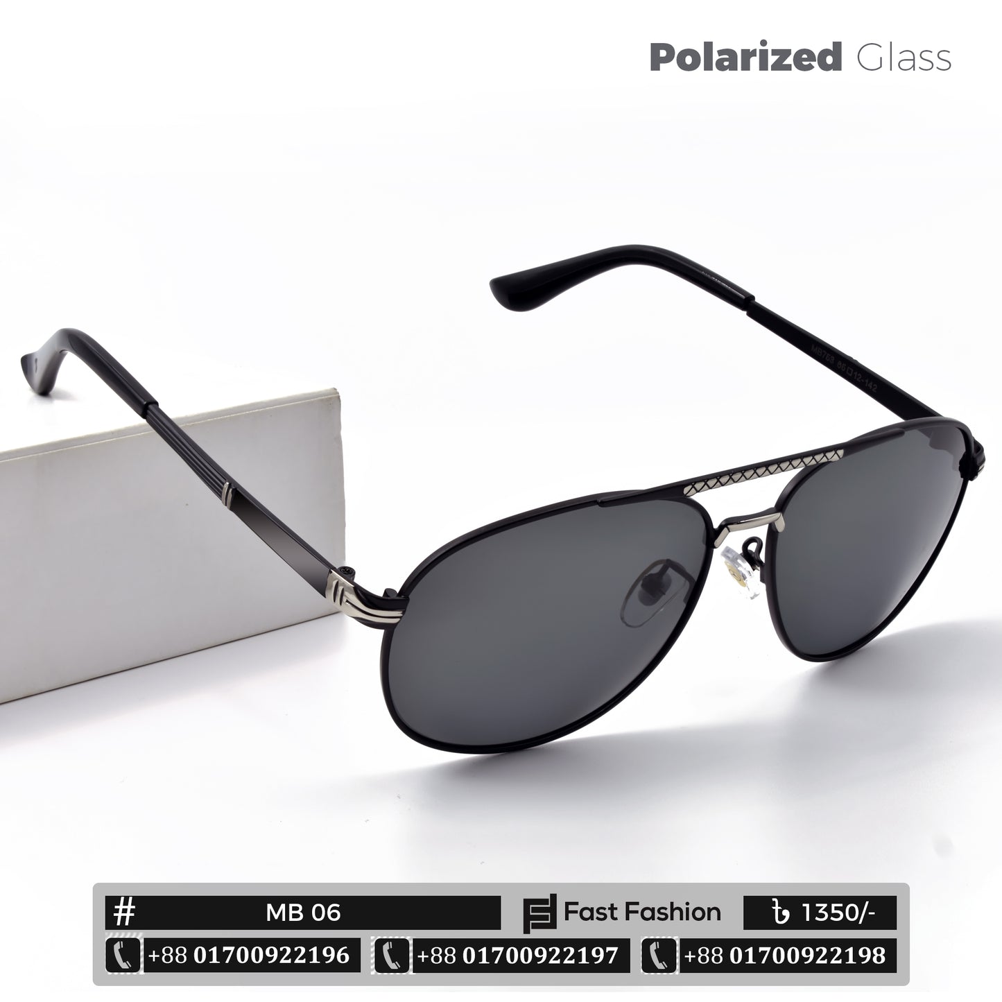 New Stylish Trendy Pilot Shape Business Class Polarized Sunglass | MB 06