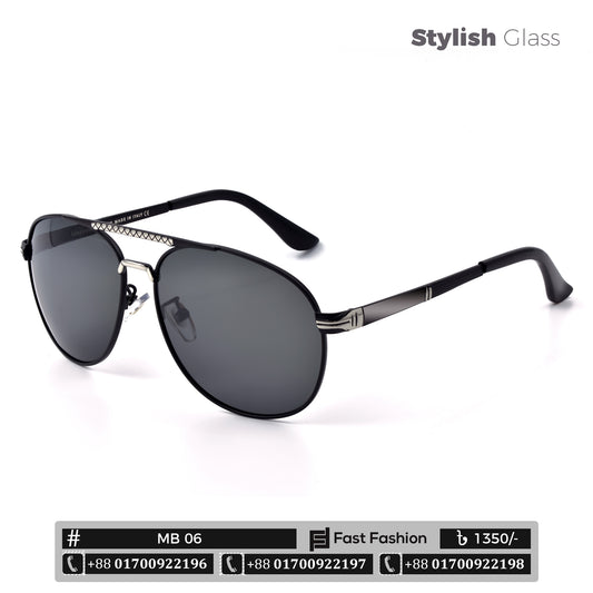 New Stylish Trendy Pilot Shape Business Class Polarized Sunglass | MB 06