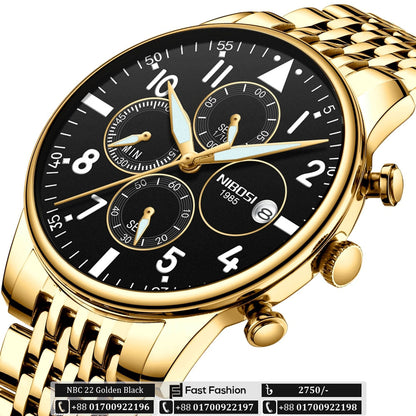 Original Nibosi Luxury Watch For Men - Exclusive Collection - NBC 22