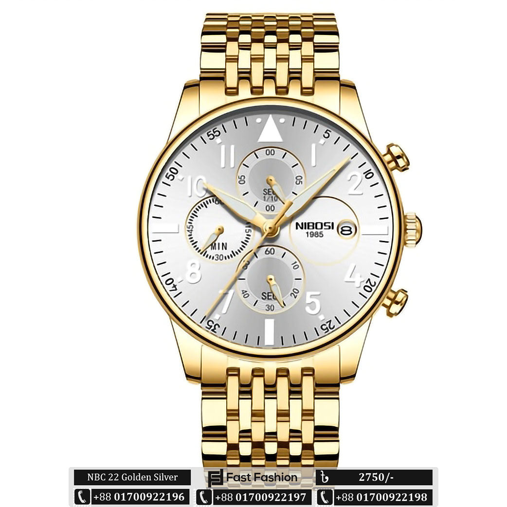 Original Nibosi Luxury Watch For Men - Exclusive Collection - NBC 22