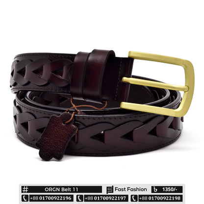 Cross Shaped Unique Style Quality Leather Belt | Imported from China | ORGN Belt 11