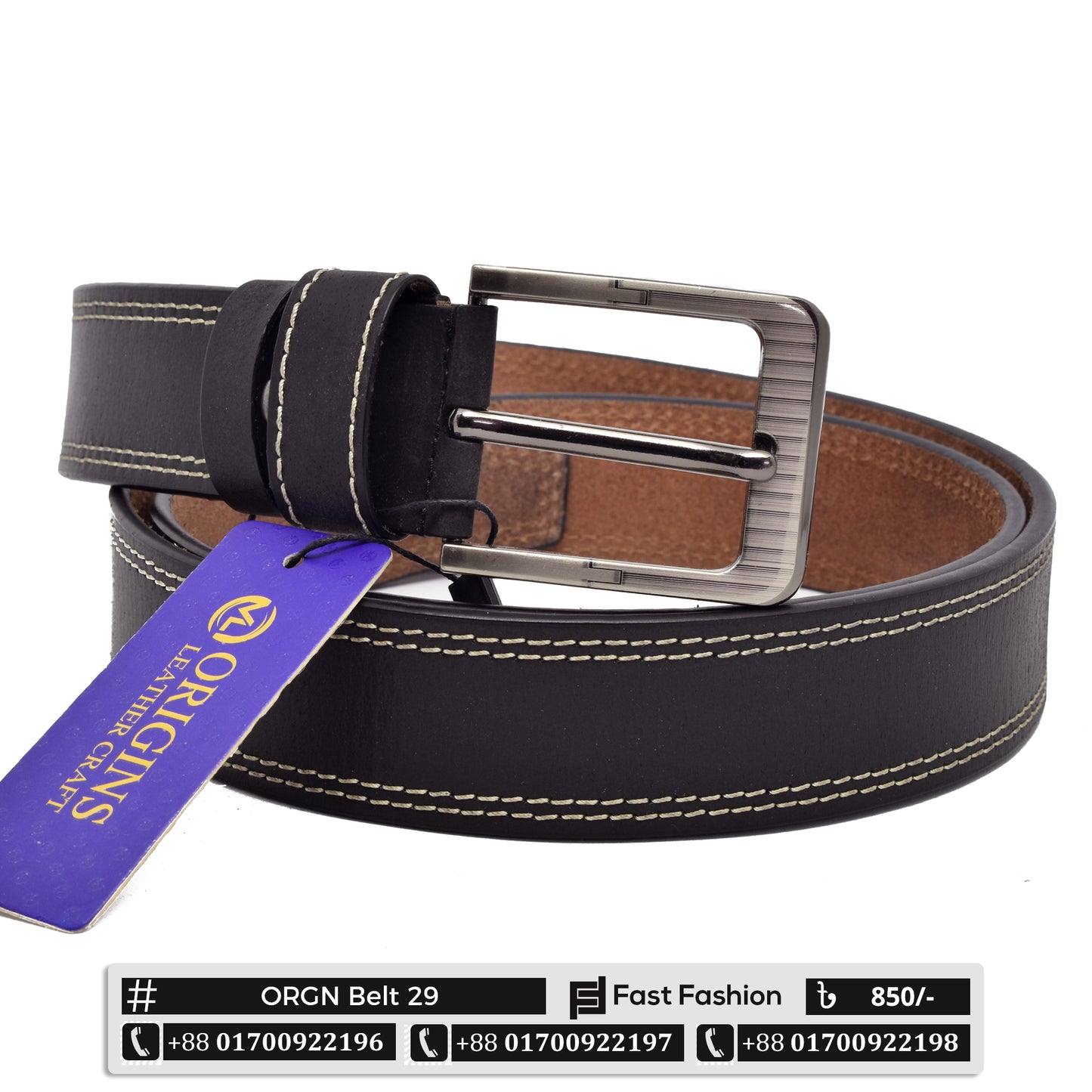 Stylish Premium Quality Original Leather Belt - ORGN Belt 29