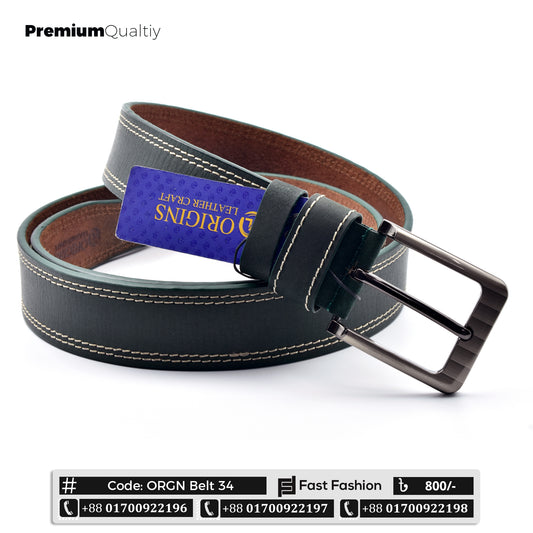 Stylish Premium Quality Original Leather Belt - ORGN Belt 34