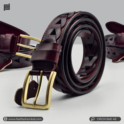Cross Shaped Unique Style Quality Leather Belt - ORGN Belt 48