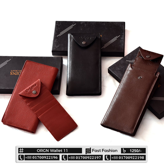 Premium Quality Original Leather Long Wallet with Extra Card Slot | ORGN Wallet 11
