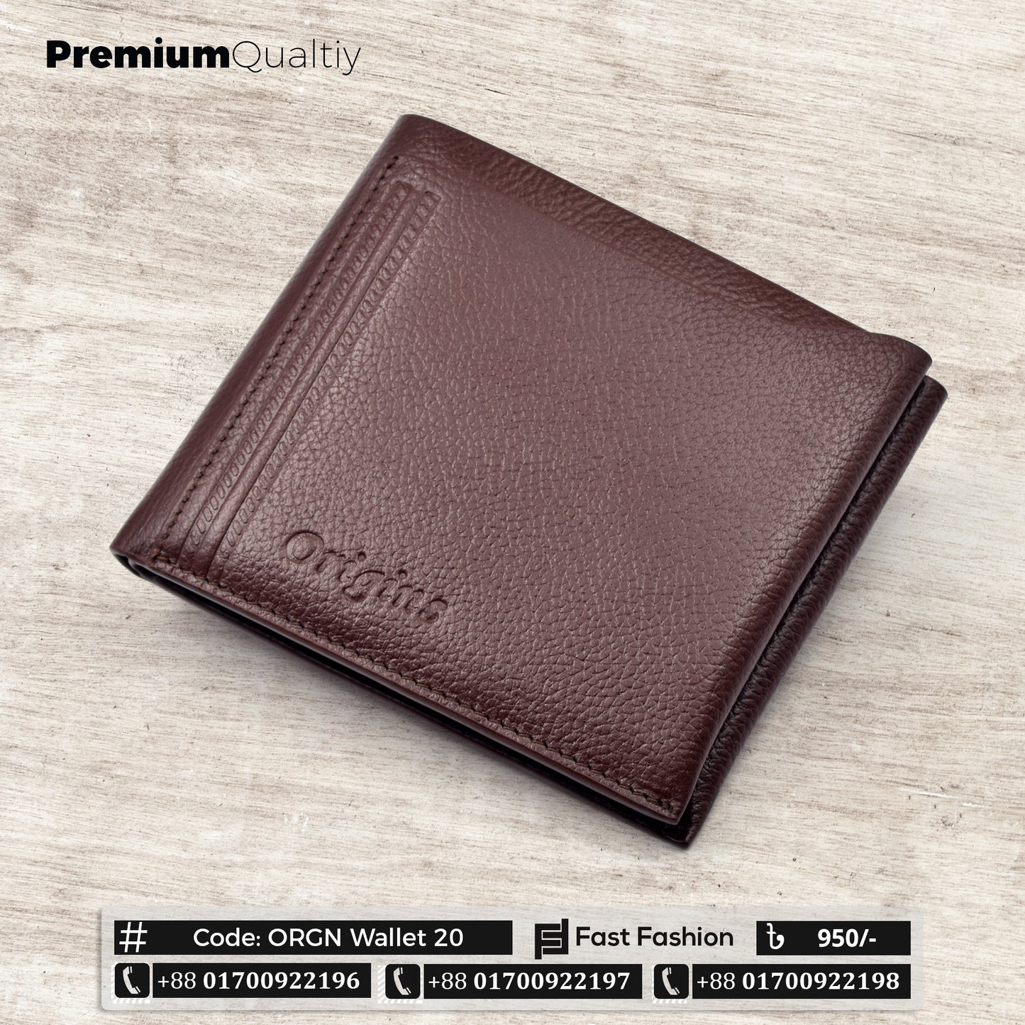 Pocket Size Premium Quality Leather Wallet for Men | ORGN Wallet 20