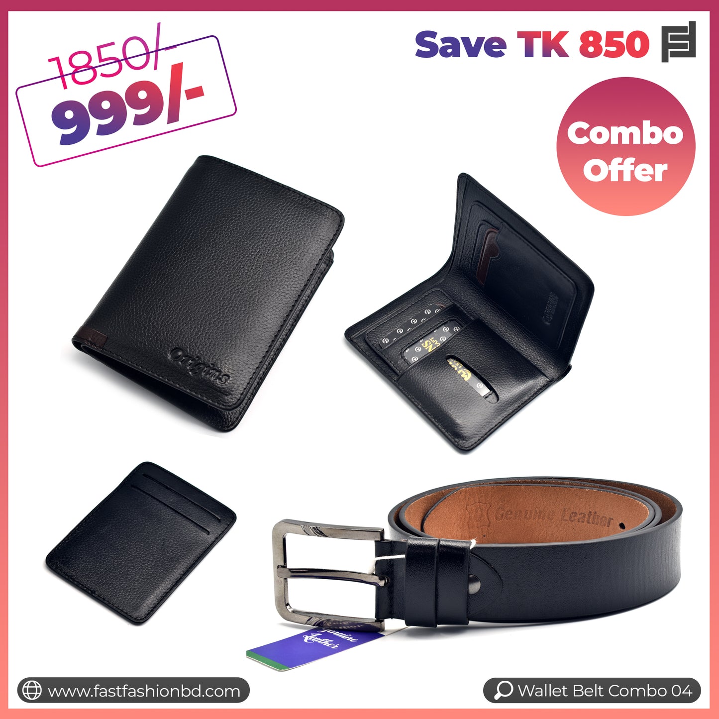 Wallet Belt Combo Offer Save TK 850 - Wallet Belt Combo 04