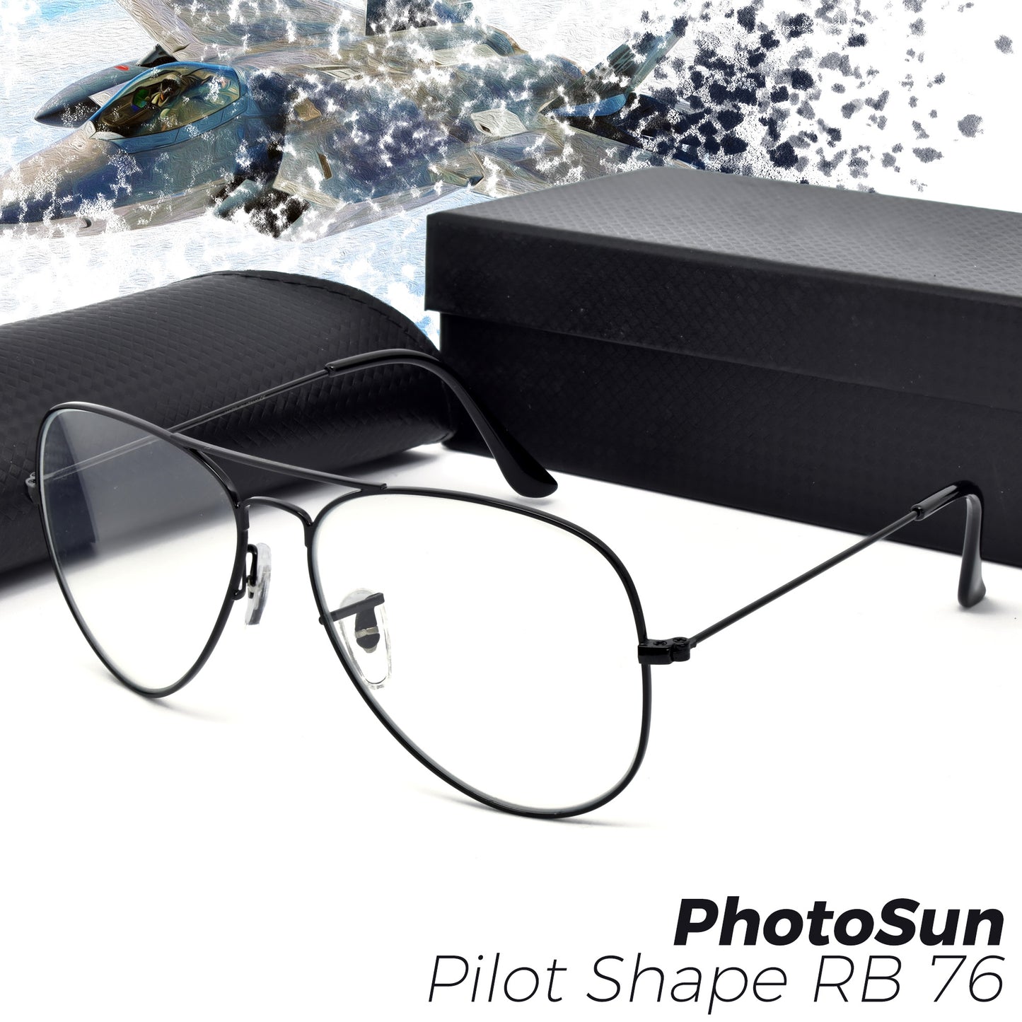 AO Style Pilot Shape RB Sunglass for Men | RB 76 | PhotoSun Sunglass