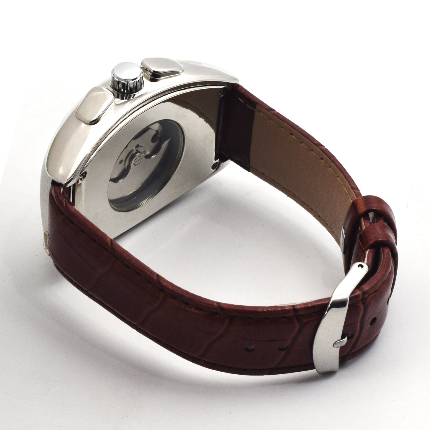 Automatic Mechanical Watch | Sewor Watch 01 Brown Silver