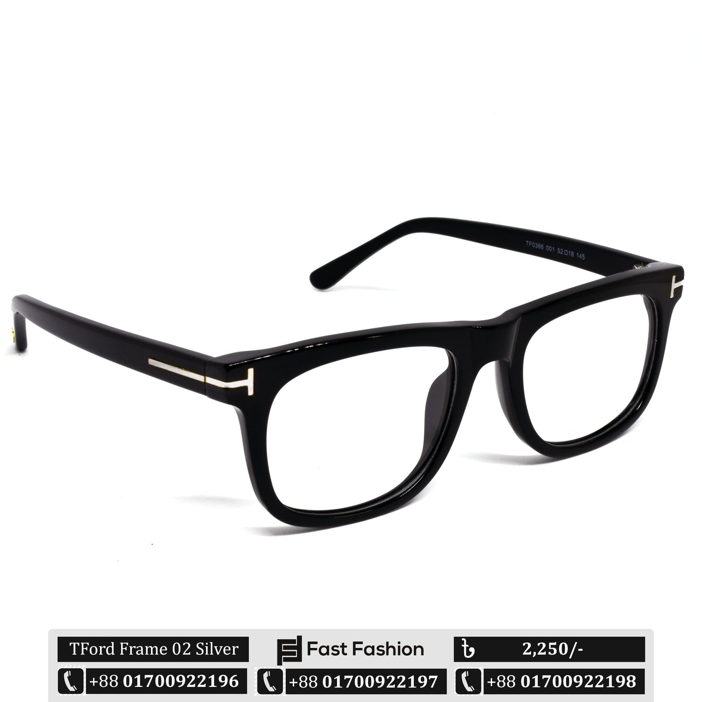 Trendy Stylish Optic Frame | TFord Frame 02 Silver | Premium Quality