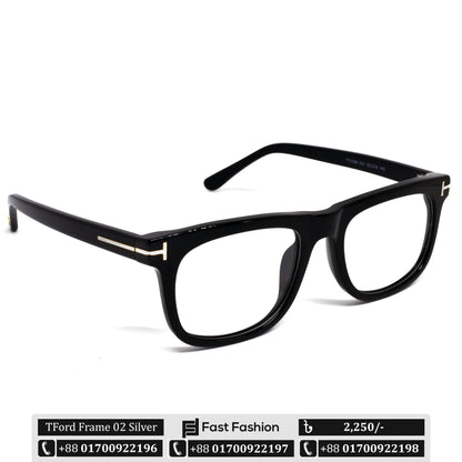 Trendy Stylish Optic Frame | TFord Frame 02 Silver | Premium Quality