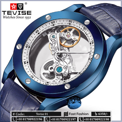 Original Tevise Mechanical Automatic GLASS OPEN DESIGN Watch - Tevise 01