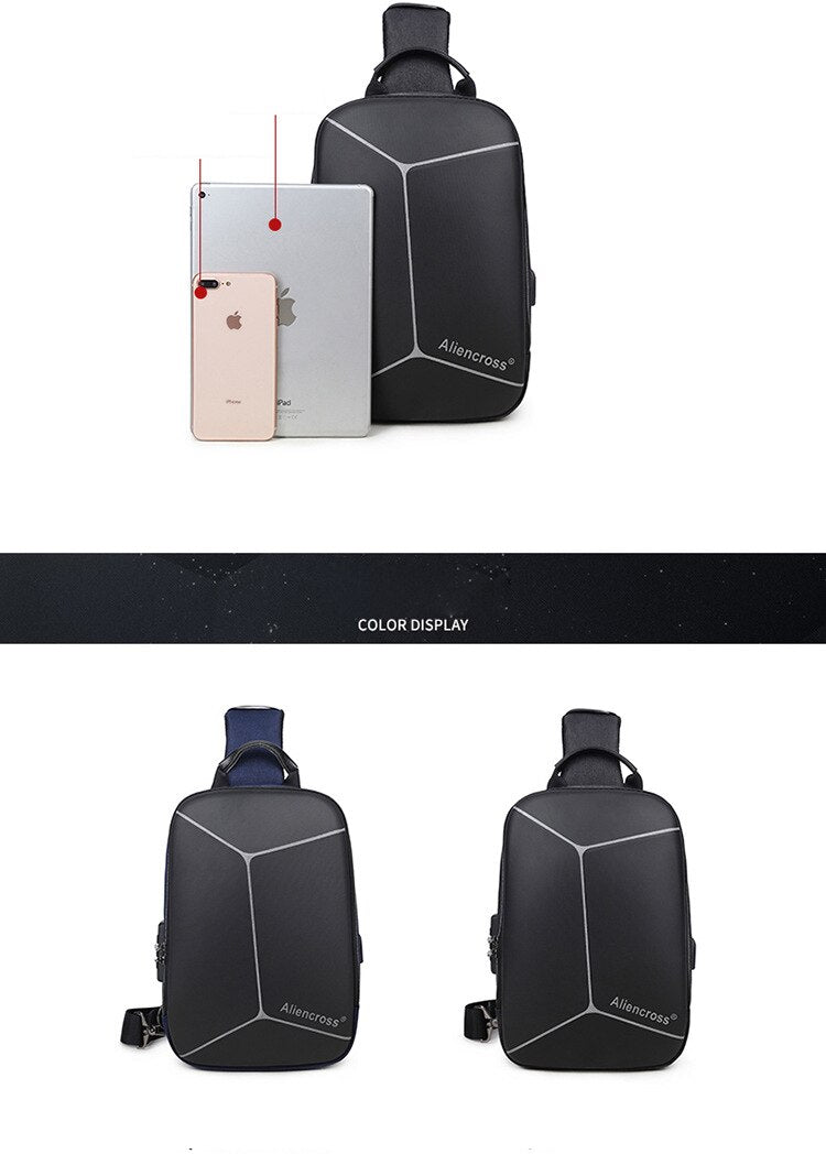 Crossbody Bag Anti-theft Shoulder Bag | USB charging Messenger Bag | Waterproof Chest Bag | KN Side Bag 03