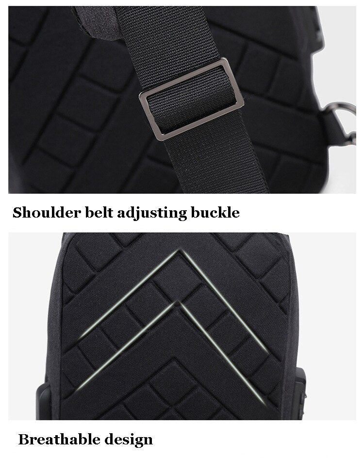 Crossbody Bag Anti-theft Shoulder Bag | USB charging Messenger Bag | Waterproof Chest Bag | KN Side Bag 04