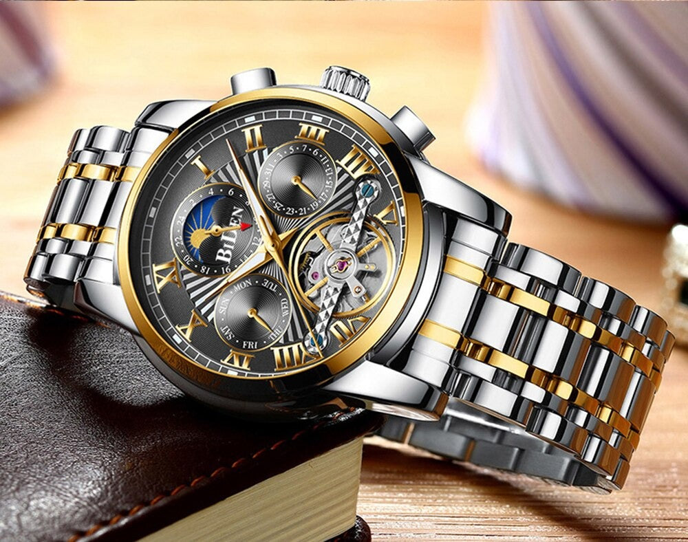 Original BIDEN Tourbillon Automatic Mechanical Watch - Biden 50